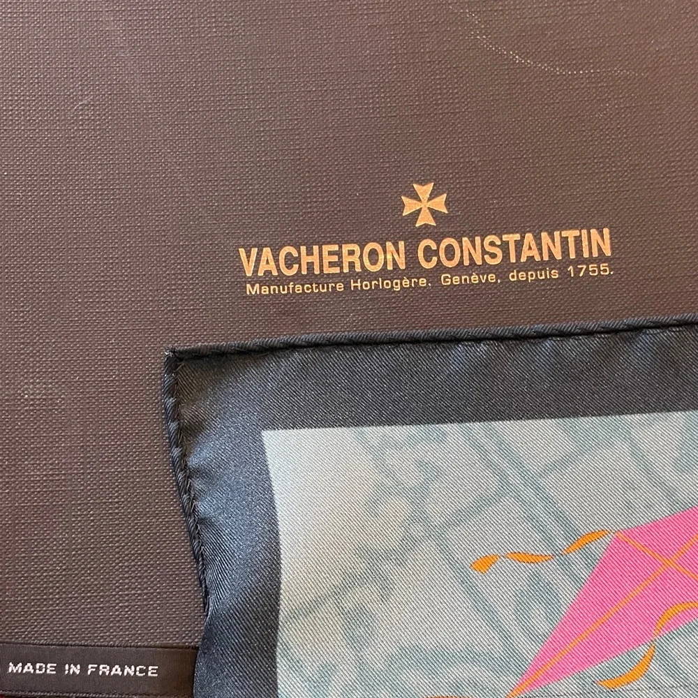 Vacheron Constantin Blue and Orange Silk Scarf - Picture 5 of 5